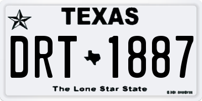 TX license plate DRT1887