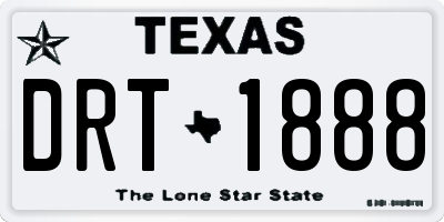 TX license plate DRT1888