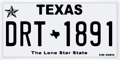 TX license plate DRT1891