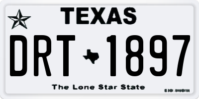 TX license plate DRT1897