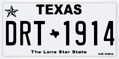 TX license plate DRT1914