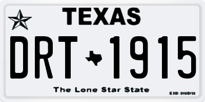 TX license plate DRT1915