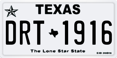 TX license plate DRT1916