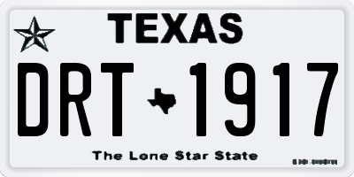 TX license plate DRT1917