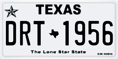 TX license plate DRT1956
