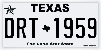 TX license plate DRT1959