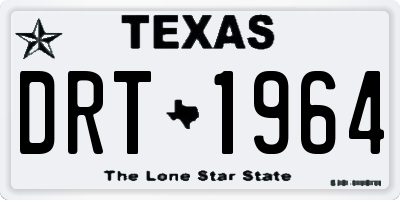 TX license plate DRT1964