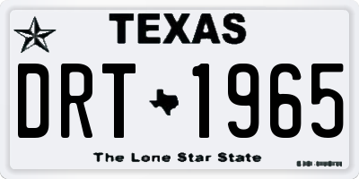 TX license plate DRT1965