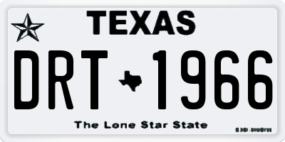 TX license plate DRT1966