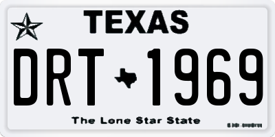 TX license plate DRT1969