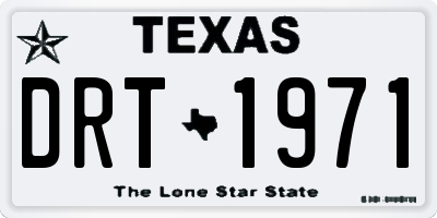 TX license plate DRT1971