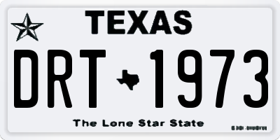 TX license plate DRT1973