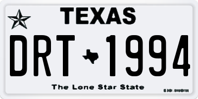 TX license plate DRT1994