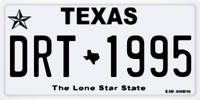 TX license plate DRT1995