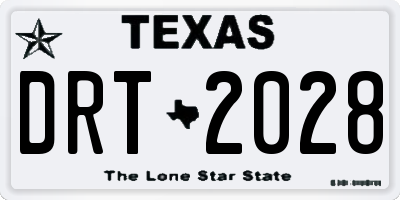 TX license plate DRT2028