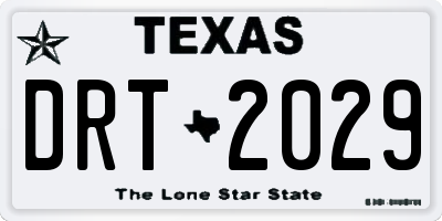 TX license plate DRT2029