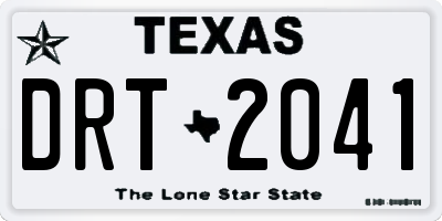 TX license plate DRT2041