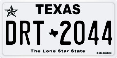 TX license plate DRT2044