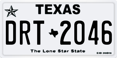 TX license plate DRT2046