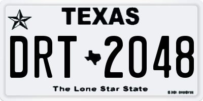 TX license plate DRT2048