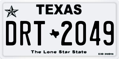 TX license plate DRT2049