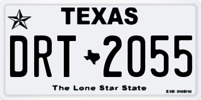 TX license plate DRT2055