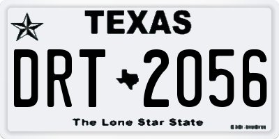 TX license plate DRT2056