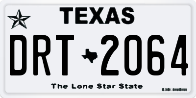 TX license plate DRT2064