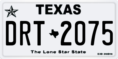 TX license plate DRT2075