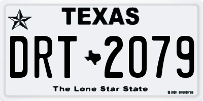 TX license plate DRT2079