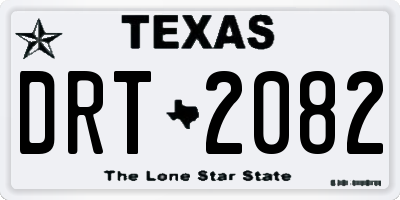 TX license plate DRT2082