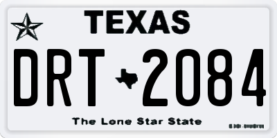 TX license plate DRT2084