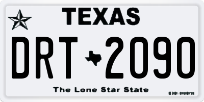 TX license plate DRT2090