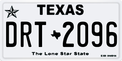 TX license plate DRT2096