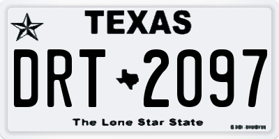 TX license plate DRT2097