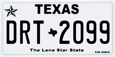 TX license plate DRT2099