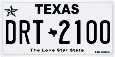 TX license plate DRT2100