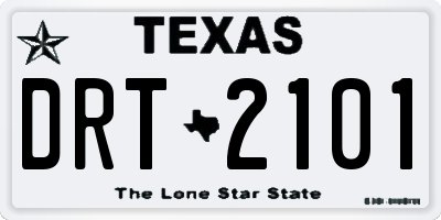 TX license plate DRT2101