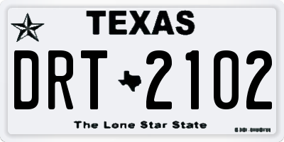 TX license plate DRT2102