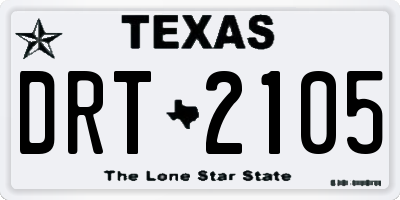 TX license plate DRT2105