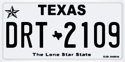 TX license plate DRT2109