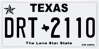 TX license plate DRT2110