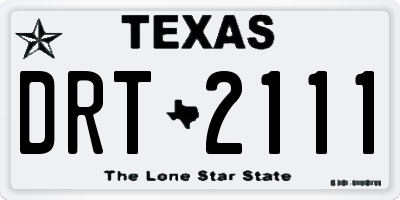 TX license plate DRT2111