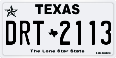 TX license plate DRT2113