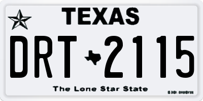 TX license plate DRT2115