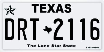 TX license plate DRT2116