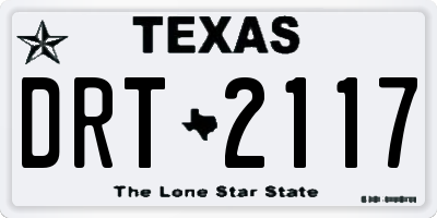 TX license plate DRT2117