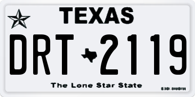 TX license plate DRT2119