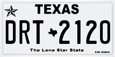 TX license plate DRT2120