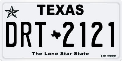 TX license plate DRT2121